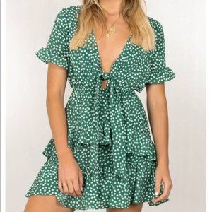 SUNDAE MUSE "ALICE" MINI DRESS - GREEN